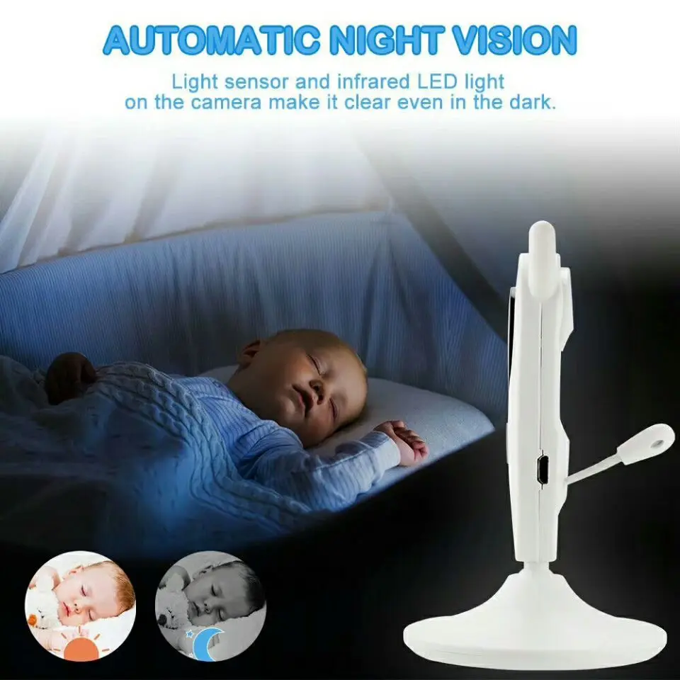 3,5 дюймовый беспроводной видеоняня для ребенка, няня, камера ночного видения, контроль температуры, камера для Babyphone