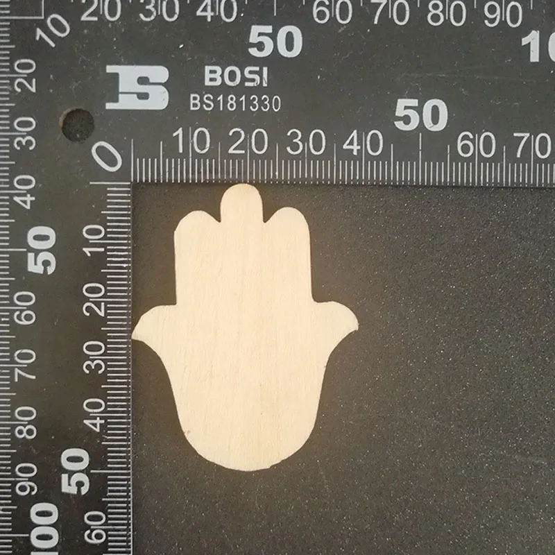50pcs Blank Unfinished Wooden Hamsa Hand Laser Cut Out ...