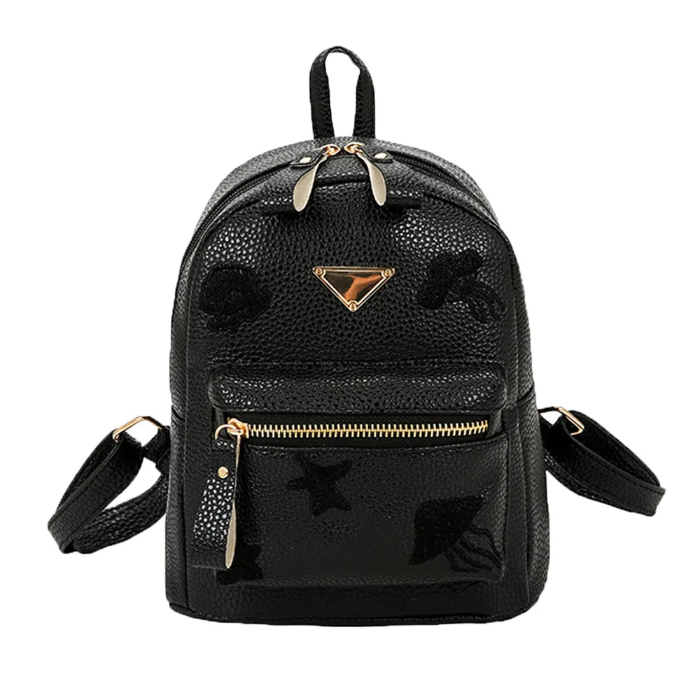 

OCARDIAN Casual Style Backpack Women Solid Leather Backpacks For Teenage Girls School Bags Vintage Solid Scholl Bag Youth 94543