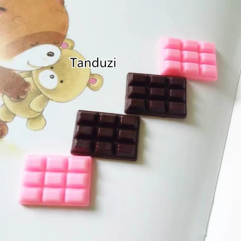 

Tanduzi 100pcs Wholesale Simulation Food Mini Artificial Chocolate Model DIY Doll House Imitation Cake Deco Parts Plastic Crafts