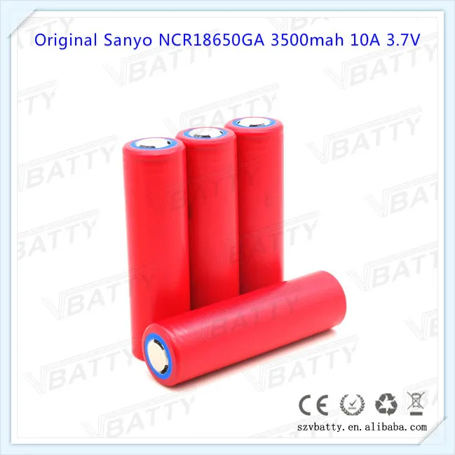 Для Sanyo NCR18650GA GA 18650 3500mah 10A 3,7 V литий-ионная аккумуляторная батарея с плоским верхом(1 шт