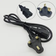 10 шт. IEC C13 UK Мощность кабельный свинцовый сердечник ПК штекер стандарта Великобритании Мощность удлинитель адаптер питания кабеля питания свинцовый шнур для монитора компьютера