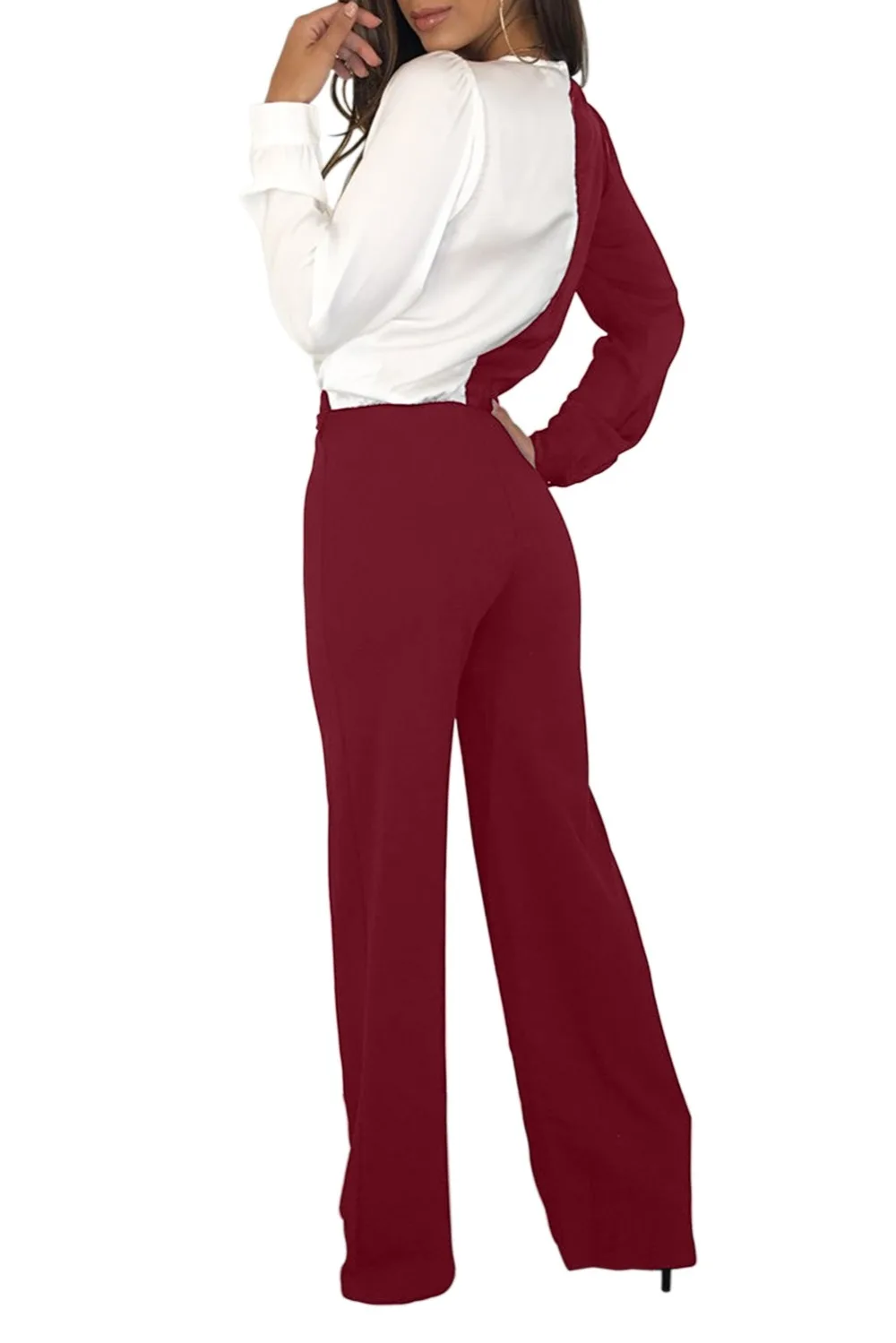 Burgundy-White-Asymmetric-Wide-Leg-Jumpsuit-LC64467-3-2