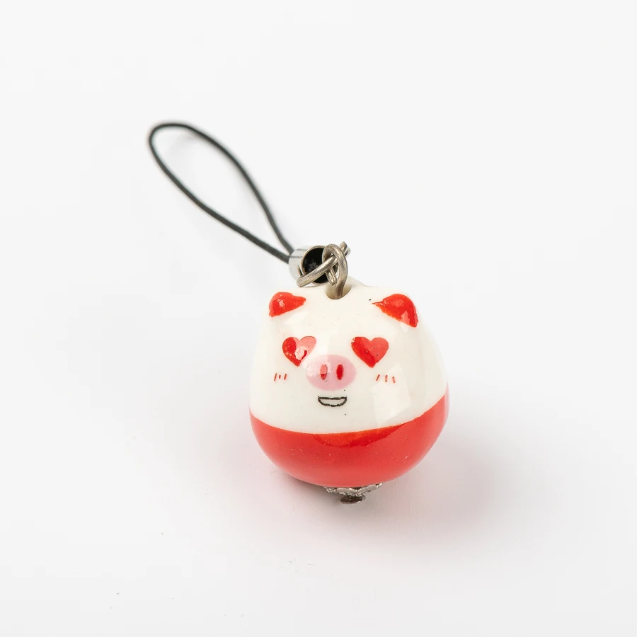 

Cute Cartoon Animal Pendant bag pendants Ceramic Jewelry DIY Key Chain #FY171