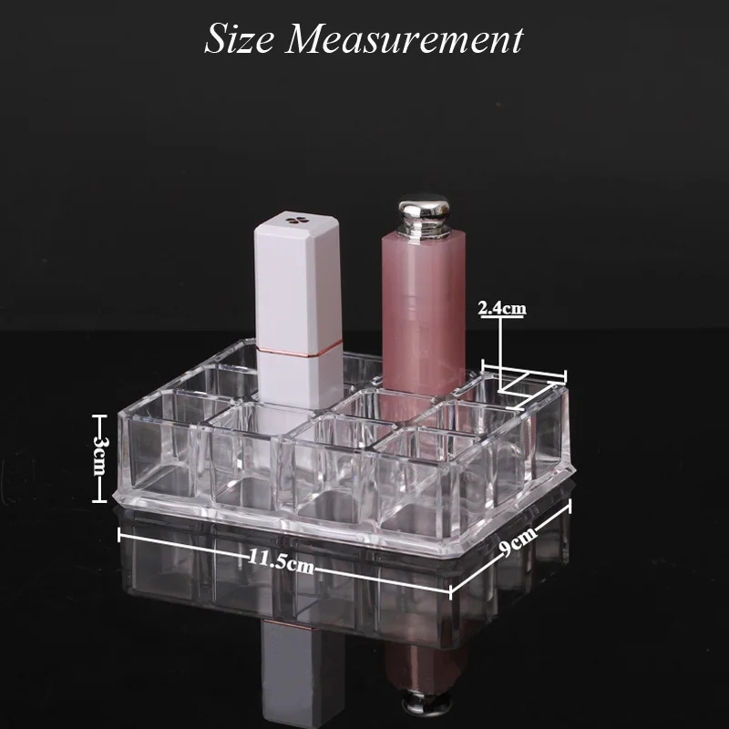 Clear Plastic Acrylic Makeup Organizer Cosmetic Holder Case Lipstick