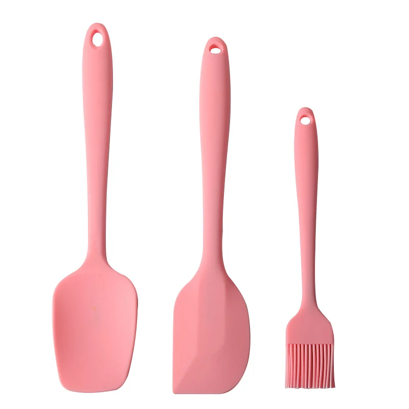 

3 Piece Heat Resistant Silicone Spatula Set - Non-Stick Spatula Kitchen Utensils Set for Cooking, Baking and Mixing