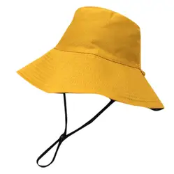 Складная летняя шляпа женская желтая Панама для рыбака шляпа от солнца с УФ-защитой лучей упаковывается и стильный широкий козырек gorra # P30