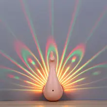 Красочный ночник с пультом дистанционного управления Павлин проекционный светильник сенсорный настенный фары ночные огни
