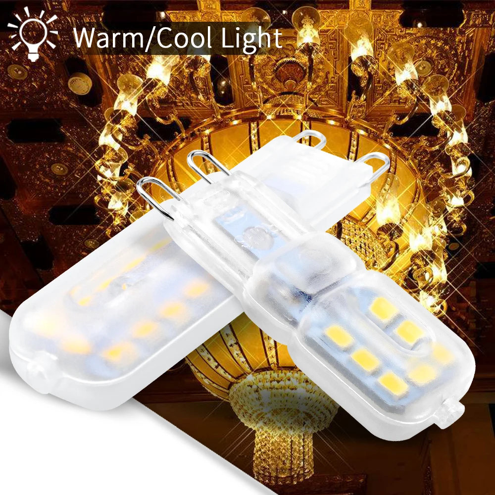

Mini Light Bulb G9 Led Corn Lamp 3W 5W Ampoule Led g9 220V SMD 2835 Spotlight Crystal Chandelier Replace Halogen Lamp Warm/Cool