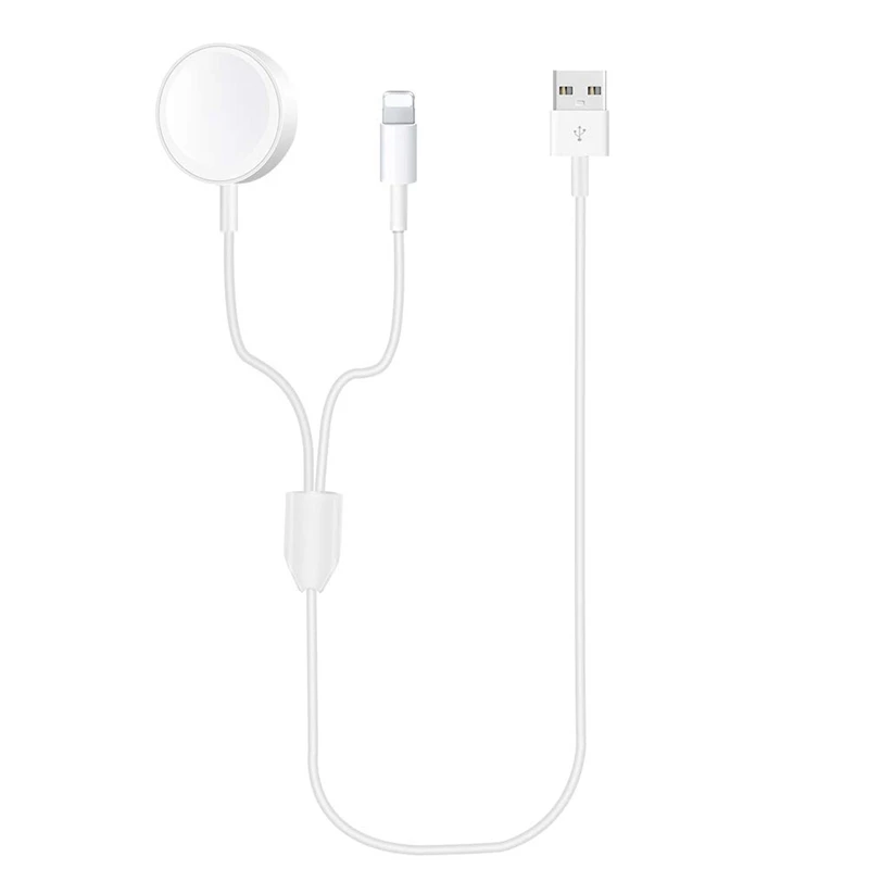 

2 In 1 Wireless Charger Cable Compatible With For Iwa-tch Series 4/3/2/1 And Ip-hone Xr/Xs/Xs Max/X/8/8Plus/7/7Plus/6/6Plus