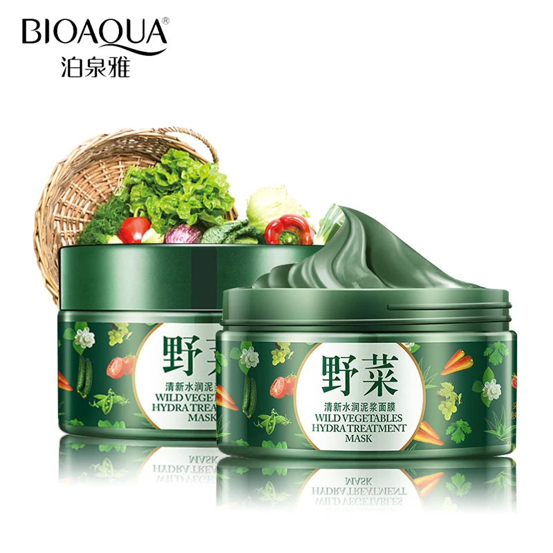

BIOAQUA Brand Vegetables Mud Mask Face Skin Care Deep Cleaning Acne Blackhead Treatment Hydrating Moisturizing Facial Masks 120g