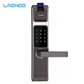 Lachco 2017 새로운 도착 생체 인식 스마트 도어 잠금 디지털 터치 스크린 열쇠가없는 지문 + 암호 + rfid 카드 + 키 4 가지 방법 l17014