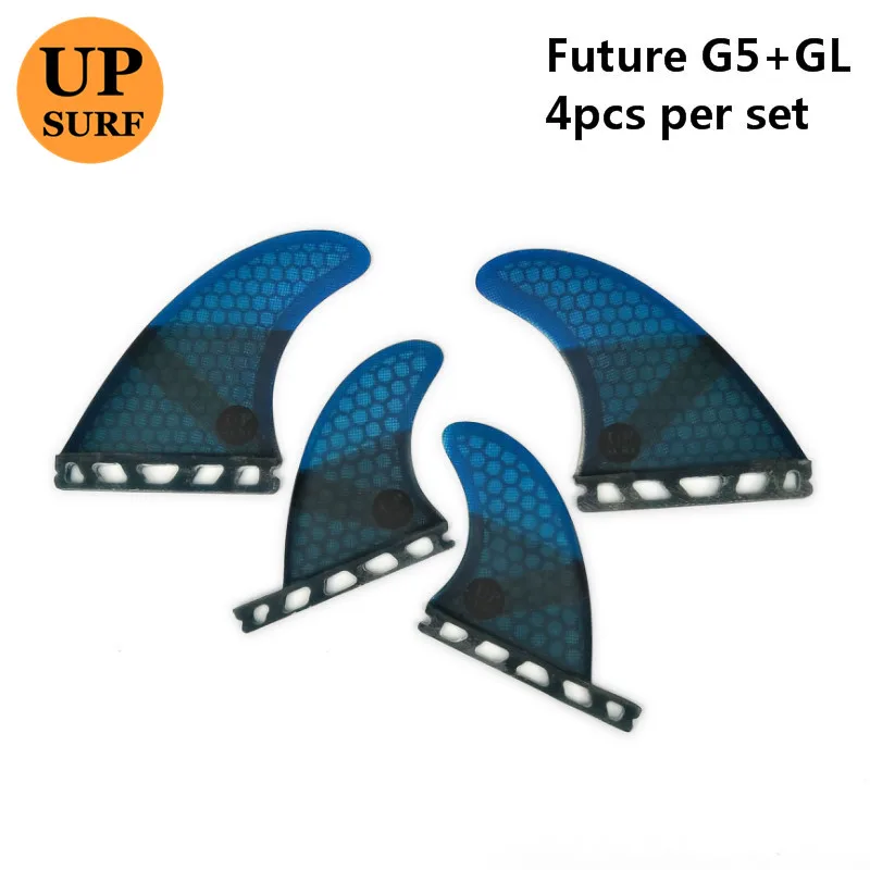 Future плавники G5+ GL плавники для серфинга quad fin Набор стекловолокна соты