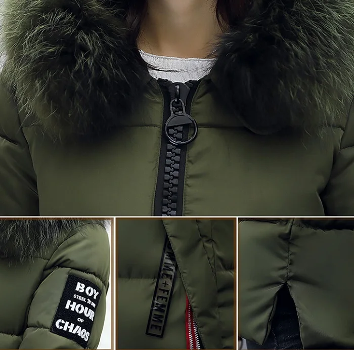 Winter Women Coat Jacket Warm High Quality Woman Jacket Winter Coat Hood Real  2017 New Winter Fashion+5 (1)