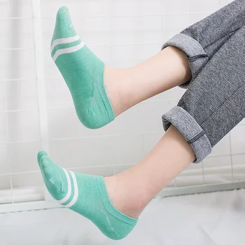 

200Pair comfortable cotton girl women's socks ankle low female invisible color girl boy hosiery ladies boat sock slipper