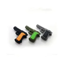3 PCS Random Color Creative Pistol Shape Removable Eraser Kawaii Stationery Office and School Correction Supplies