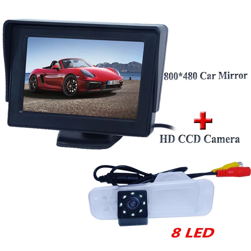 

bring wide view lens angle car rear camera with screen display 4.3" black shell car rearversing camera for KIA K2 Rio Sedan