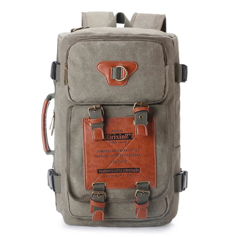 Высокое качество Открытый Кемпинг Треккинг путешествия рюкзак многофункциональная сумка мужская женская парусиновая спортивная сумка износостойкие сумки - Цвет: Army Green