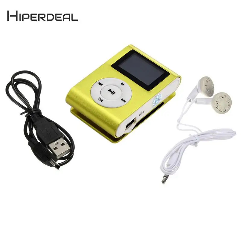 Green Metal Clip Digital MP3 Player Mini USB mp3 Music Media player