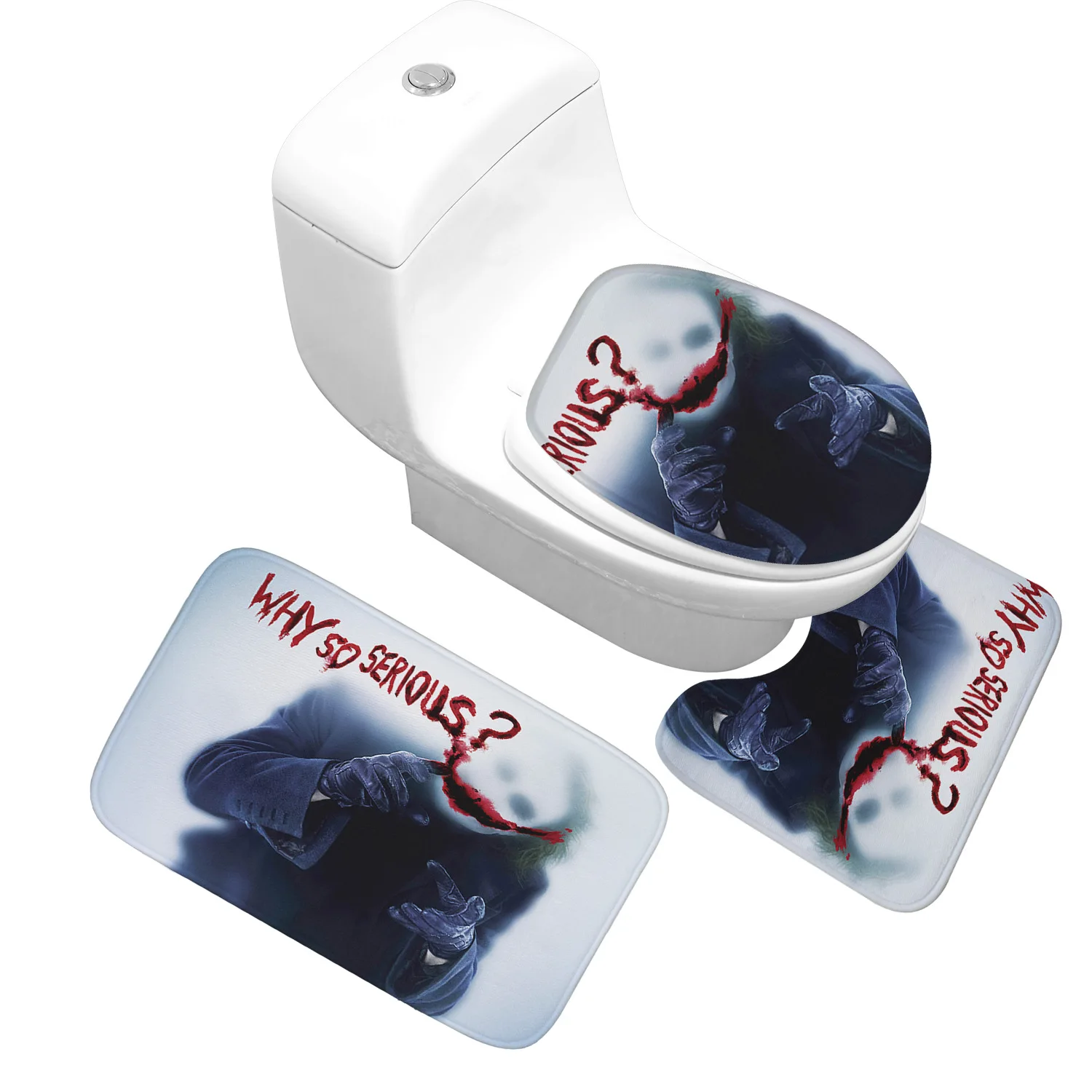 Kaufen Honlaker Schädel Serie 3 Stück Set Bad Wc Bodenmatte Hohe Qualität Flanell Verdickt Bad rutschfeste Matten und wc Deckel