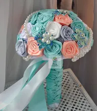 Handmade wedding flower groom holding flowers cloth accessories holding flowers