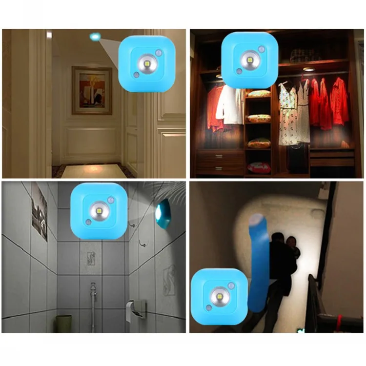 Mini PIR Motion Sensor Light LED Night Light Smart Human Body Induction Nightlight Battery Closet Cabinet Toilet Lamps Light