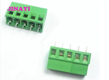 

100pcs 5P 5.0mm Terminal Block Terminal Connector Screw Terminal Connector Green