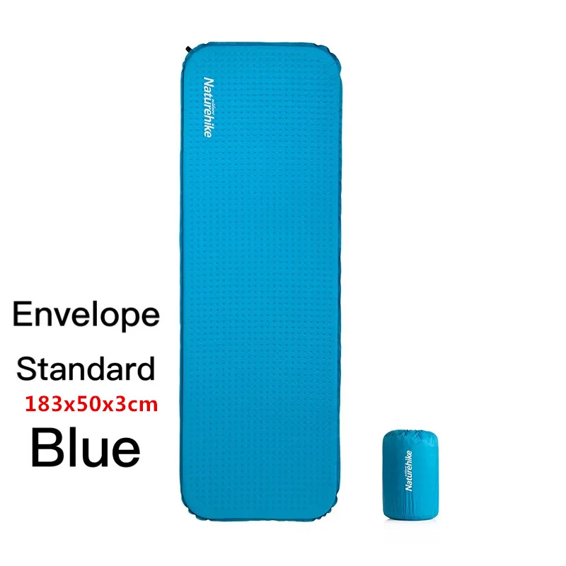Naturehike матрас для кемпинга удлиненный Самонадувающийся коврик для кемпинга Высококачественная губка коврик для сна для походов на открытом воздухе - Цвет: En-standard-blue