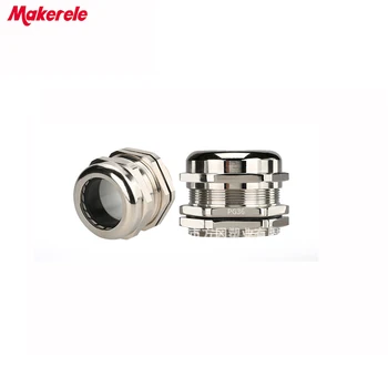 

5pcs/lots PG36 Nickel Brass Metal Waterproof Cable Glands Joints IP68 cable connector for 25-32mm cable