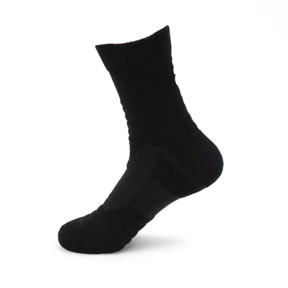 Мужские высокие спортивные носки, неразрывная ворсовая петля, впитывающие пот Нескользящие баскетбольные носки для спорта на открытом воздухе, бадминтон, бег