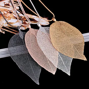 

2019 Sweater Coat Necklaces Ladies Girls Special Leaves Leaf sweater Pendant Necklace Long Chain Jewelry for Womens bijou Gift