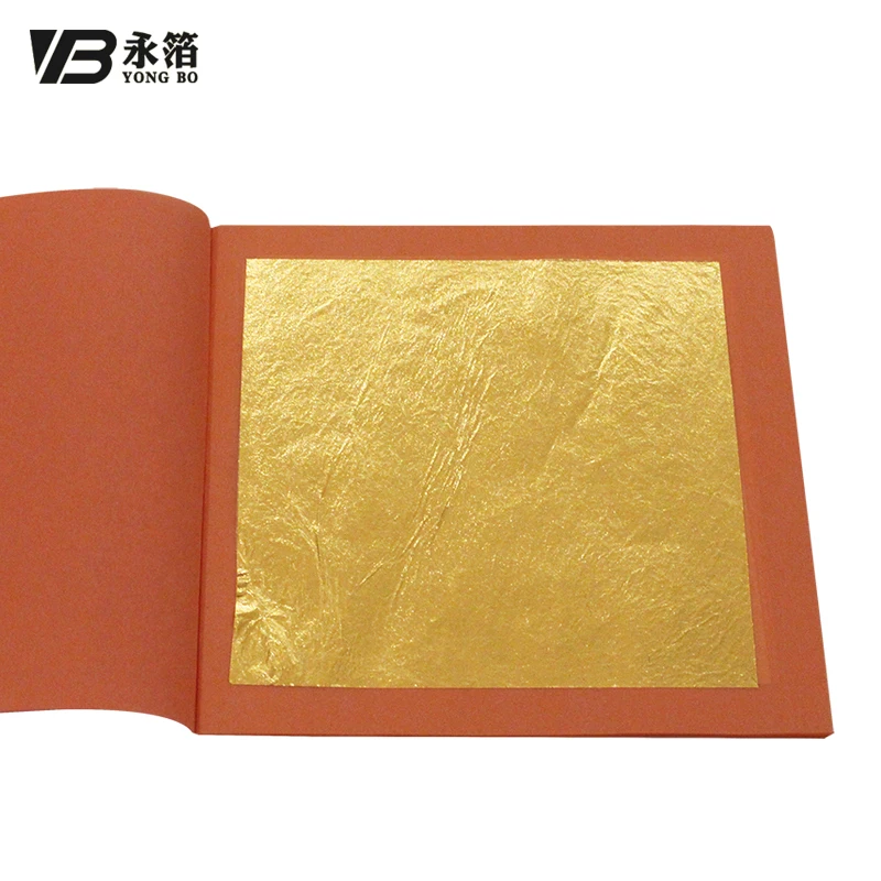 

Edible Gold Leaf Sheets Real Gold Flakes Foil Gilding 25PCS/Booklet 8cm In Crafts Paper Facial Mask Cake Decoration Painting