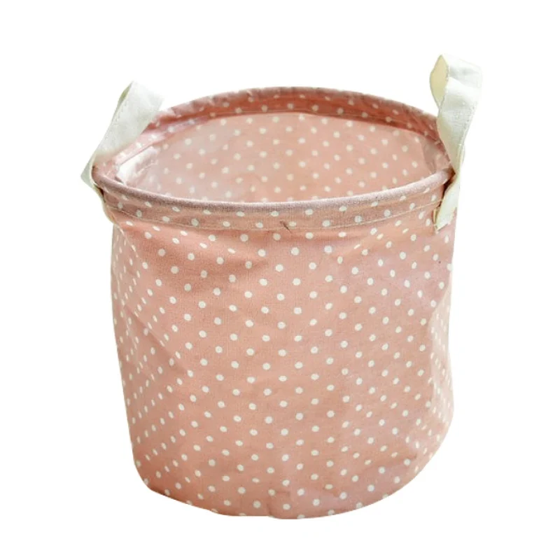 

Cotton Linen Portable Desktop Debris Basket Storage Box Small Clothing Cloth Storage Basket Organizer