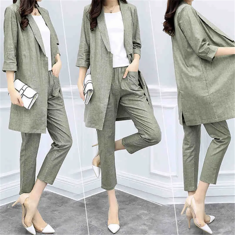 linen pantsuit