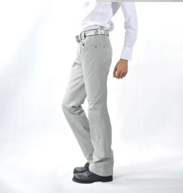 Новая мужская одежда винтажные классические деловые повседневные микро расклешенные брюки мужские на заказ Модные размера плюс мужские брюки S-XXL