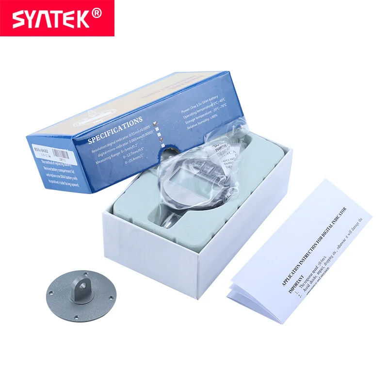 Электронный цифровой циферблатный индикатор Syntek 0 25 4 мм 1 дюйм 01 допуск 0005 дюйма