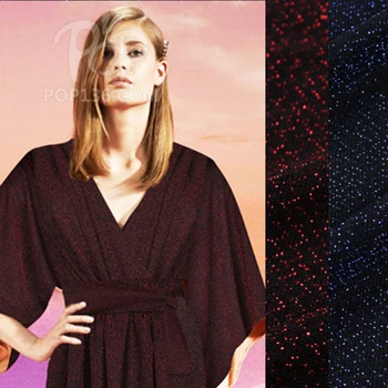 

Fashionable super skin soft high-grade knitted elastic gold silk fabric stereo dress dress fabric wine red dark blue