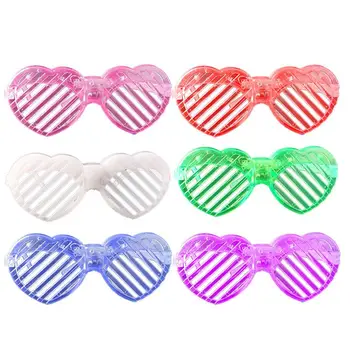

6pcs Funny Flashing Mask Glasses LED Blinds Glasses Luminous Glasses for Birthday