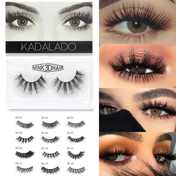 

1Pair Lash Mink Eyelashes 3D Mink Hair Lashes Wholesale 100% Real Mink Fur Handmade Crossing Lashes Thick Lash 12 Styles New