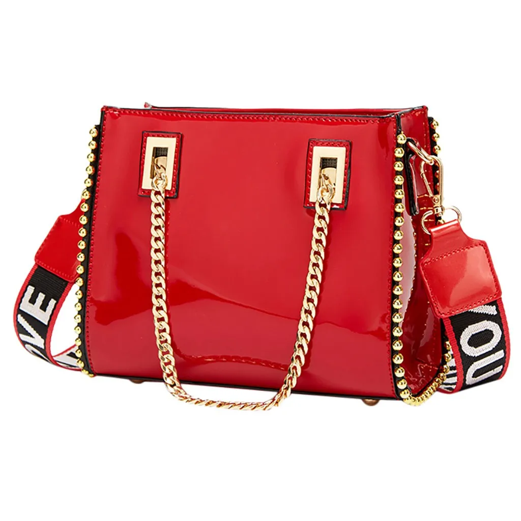 OCARDIAN-сумки модные женские сумки из лакированной кожи с блестками дизайнерская Желейная сумка для мешков сумка-мессенджер сумка для мобильного телефона 6J24 - Цвет: Red