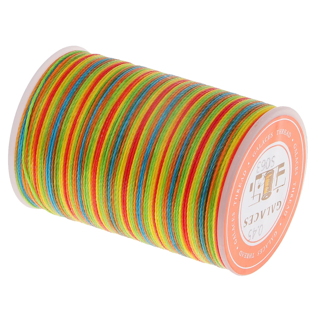 12 Colors 0.45mm Durable Leather Sewing Waxed Thread Cord For DIY Handicraft Tool Hand Stitching Thread 85 Meters