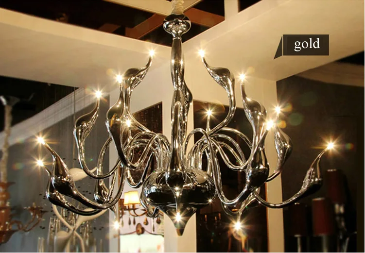 Lustres de Cristal Conduziu a Lâmpada do Teto Deco Vela Europeu Levou Cisne Decoração g4 Quarto Sala Modern Frete Grátis Art 11 LEVOU Cisne Decoração G4 Conduziu a Lâmpada