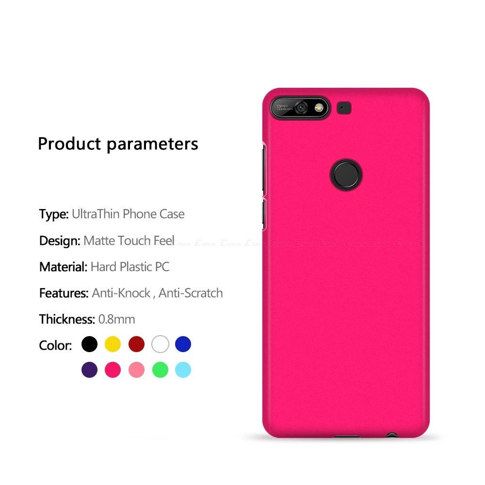 Ультратонкий матовый жесткий пластиковый чехол для телефона HuaWei Y9 Y7 Y6 Y5 Y3 Lite Prime Pro матовый чехол