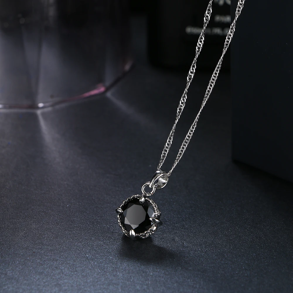 Emmaya роскошное Брендовое круглое ожерелье с черными кристаллами винтажное