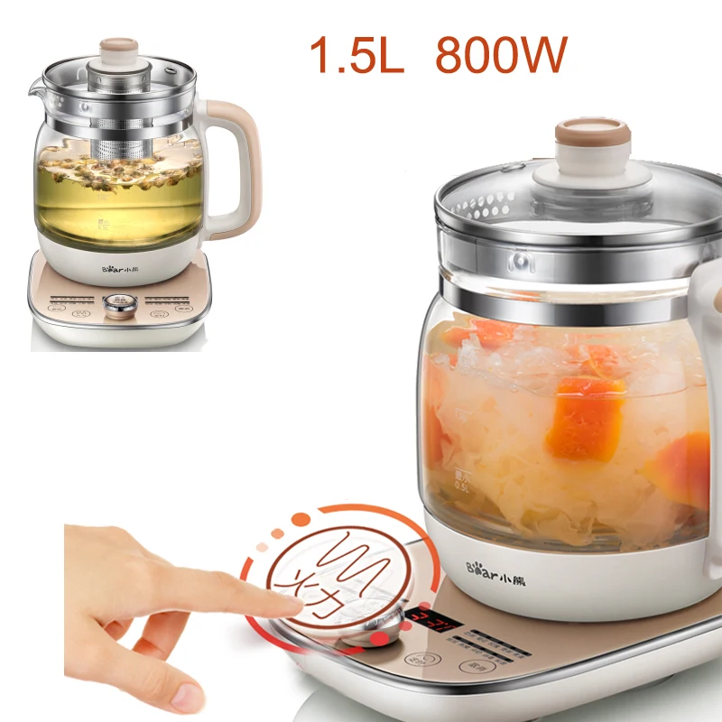 15% JA39,Electric Timed Kettle 1.5L Temperature Display Thickening Glass Health Preserving Pot Automatic Thermal Insulation цена 15% JA39,Electric Timed Kettle 1.5L Temperature Display Thickening Glass Health Preserving Pot Automatic Thermal Insulation цены онлайн