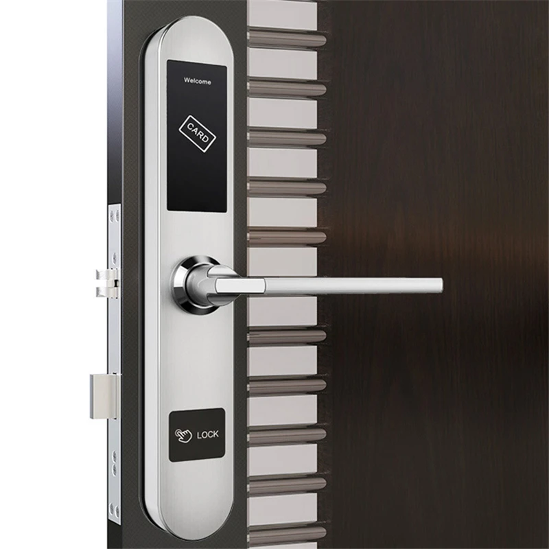  Hotel Door Lock System Stainless Steel Intelligent RFID Digital Card Key Unlock Gold/Silver Anti-ru - 33037448410