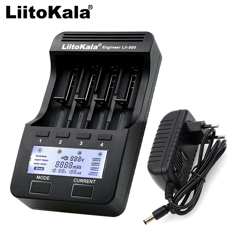 Зарядное устройство LiitoKala для аккумуляторов 18650 зарядное 26650 21700 AA AAA с функцией