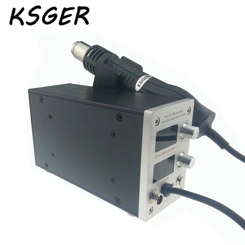 KSGER STM32 OLED T12 температура 2 в 1 все одном фен для пистолета горячего воздуха