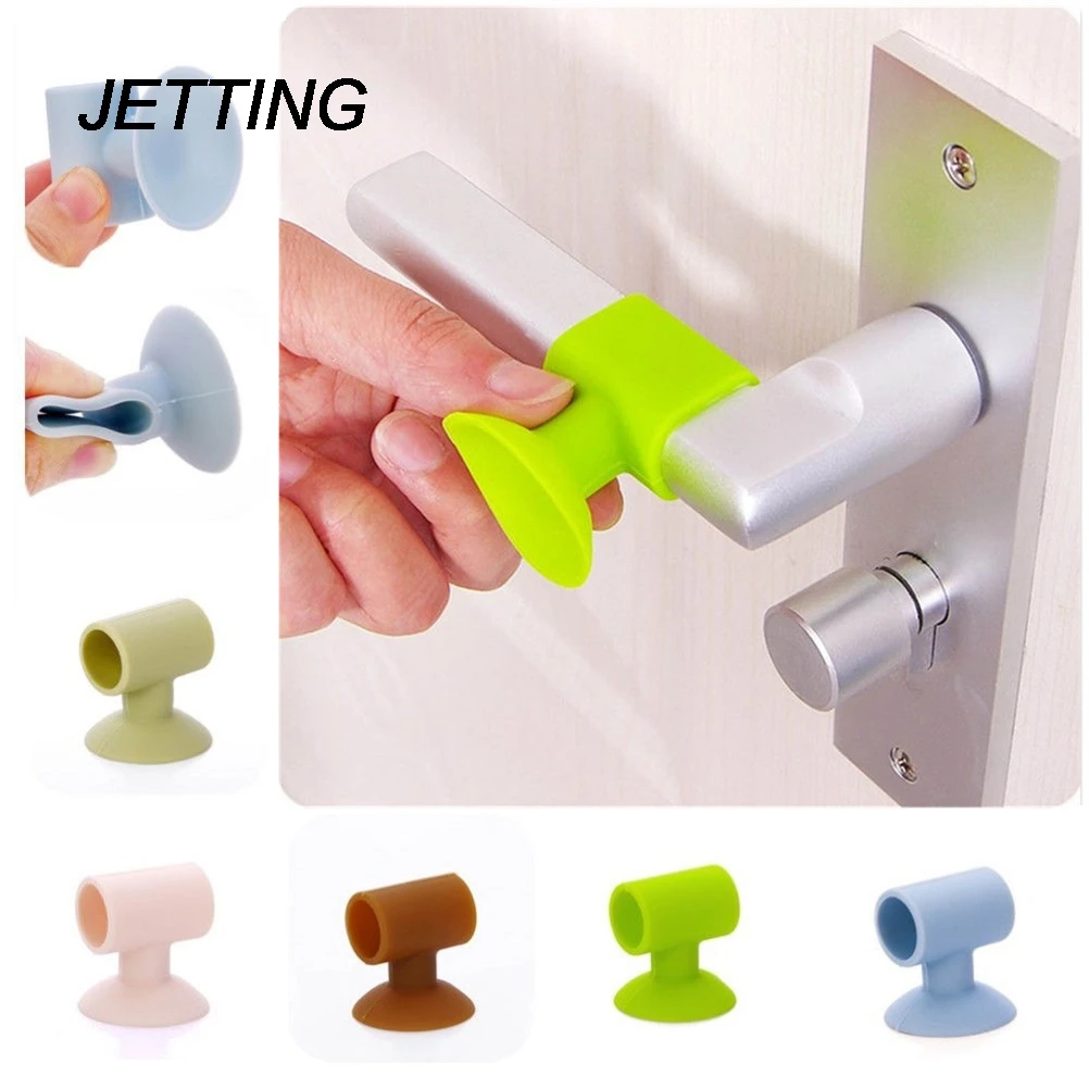 

JETTING 1pc Door Knob Silencer Crash Pad Wall Protectors Door Stopper Silicone Anti Collision Stop Products