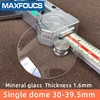 Watch glass  Mineral glass  Single dome  Thick  1.6 mm diameter  30 mm to 39.5 mm Transparent crystal  1Pieces ► Photo 1/6